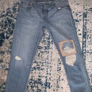 Levi’s distressed patchwork jeans size 27